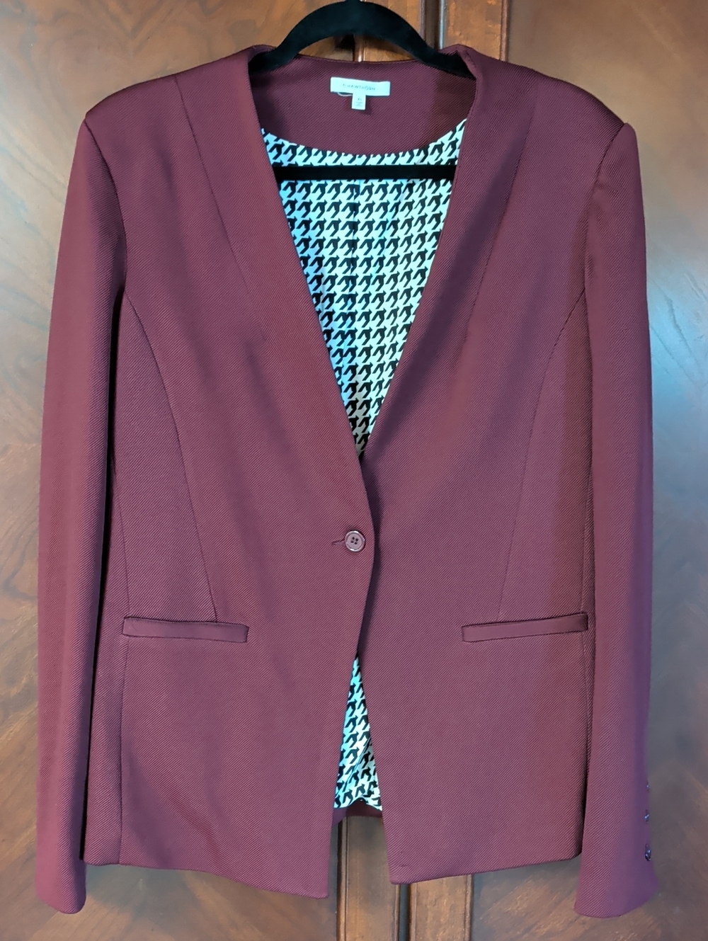 41 Hawthorne Burgundy Blazer Size XL